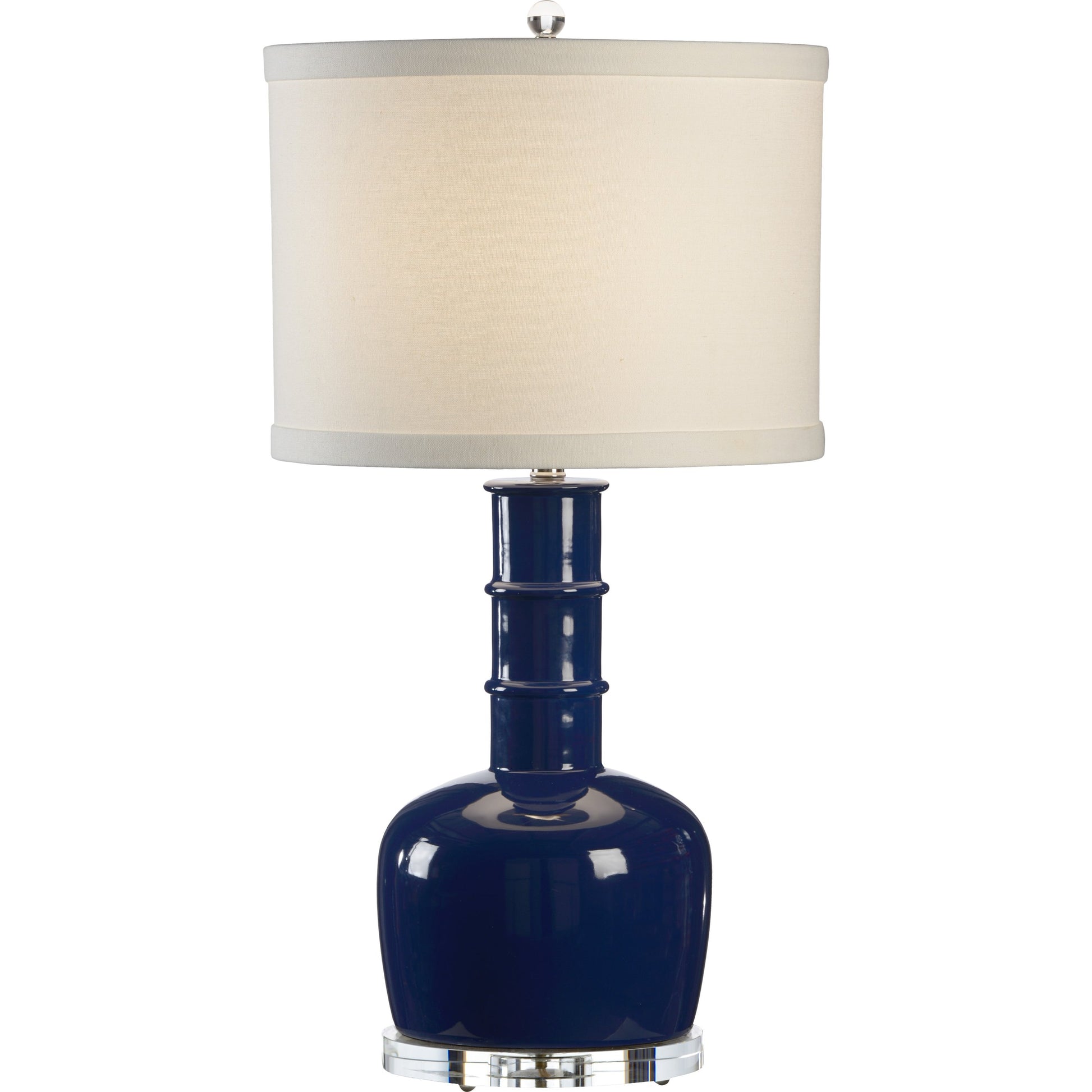 Chang Lamp by Wildwood in kiwi green glaze, clear. Made from ceramic, porcelain in a modern style.