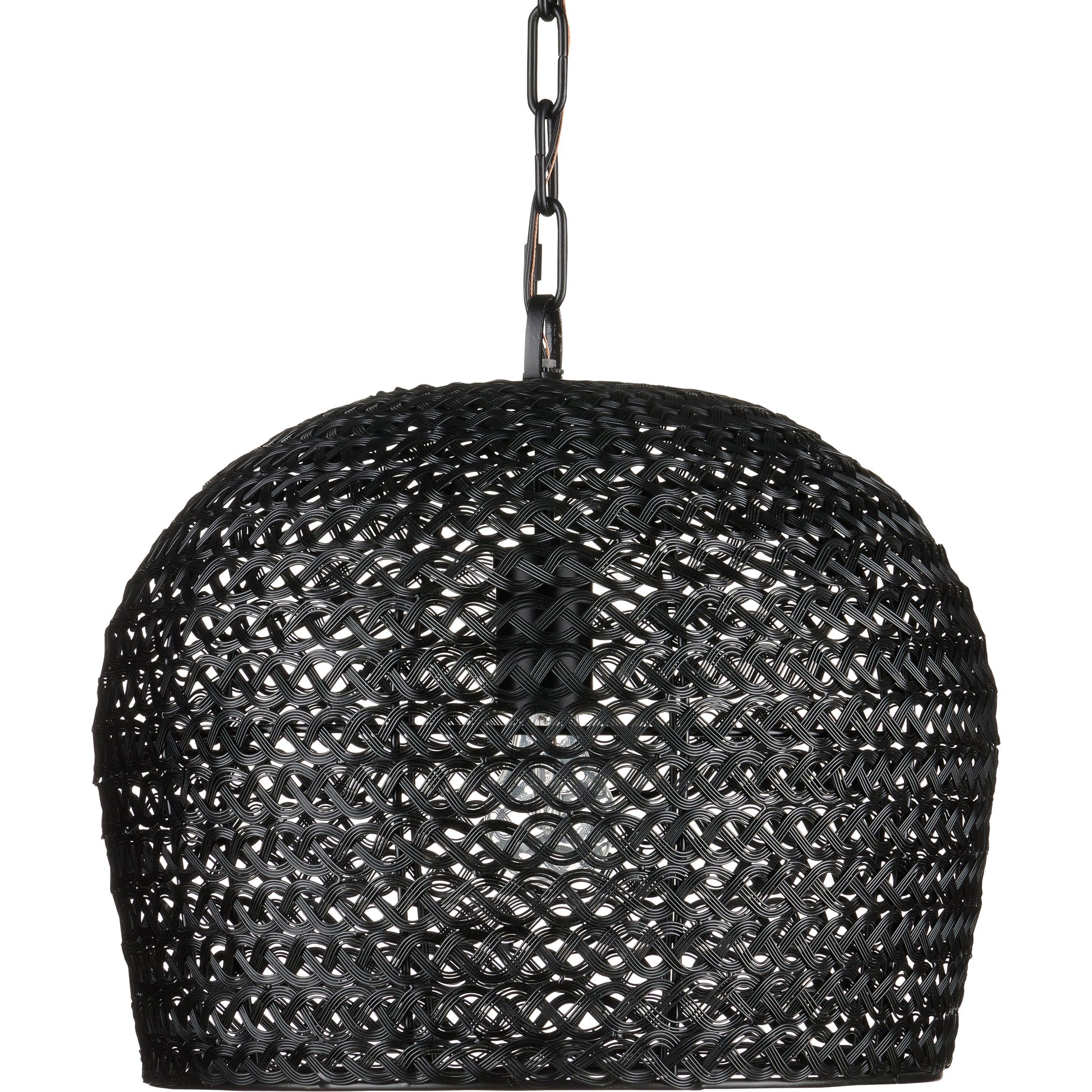 Piero Pendant by Currey and Company in satin black. Made from metal in a cottage & farmhouse style.