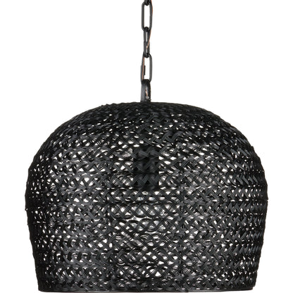 Piero Pendant by Currey and Company in satin black. Made from metal in a cottage & farmhouse style.