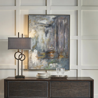 Tootsie Lamp by Wildwood in scorched bronze, natural brown. Made from other: metal in a modern style.