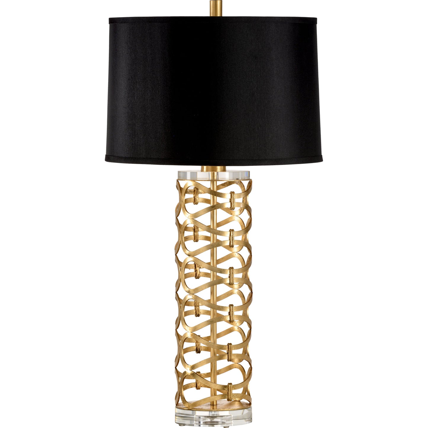 001 SR-385195 | Primary Silo | Dazzling Lamp by Wildwood in antique gold leaf, clear. Made from other: metal in a modern style.