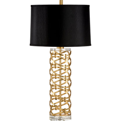 Dazzling Lamp by Wildwood in antique gold leaf, clear. Made from other: metal in a modern style.