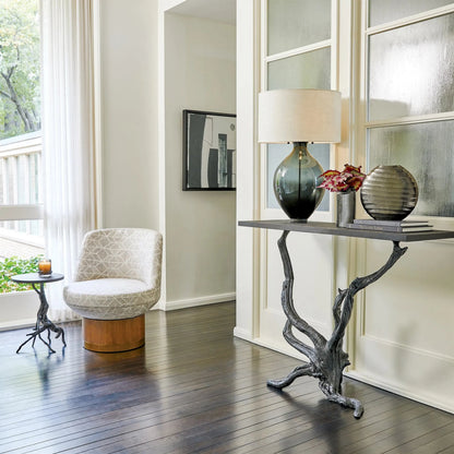 Monterey Console by Global Views in natural and marble. Made from unique in a modern style.