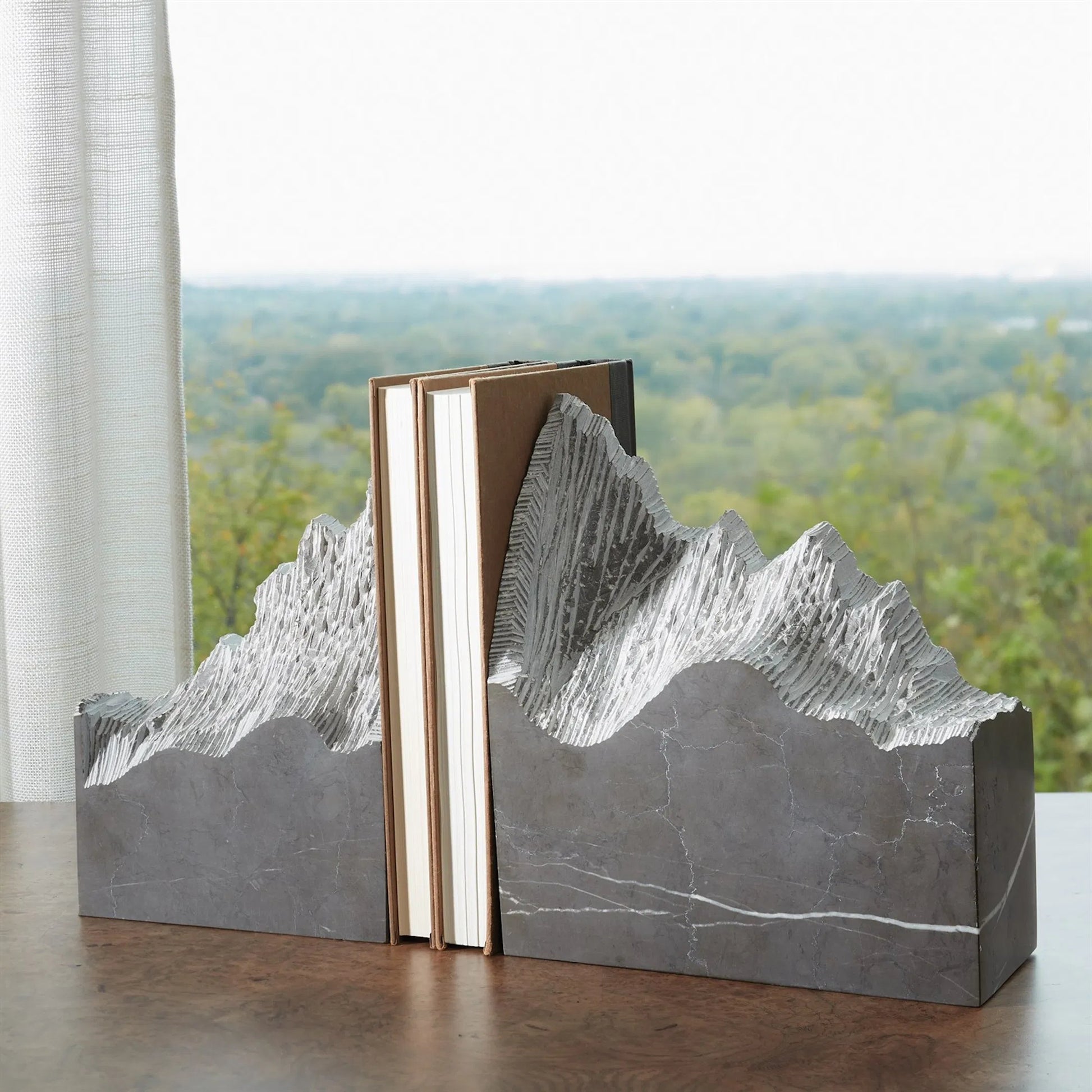 Pair Mountain Summit Bookends by Global Views. Made from unique in a modern style.