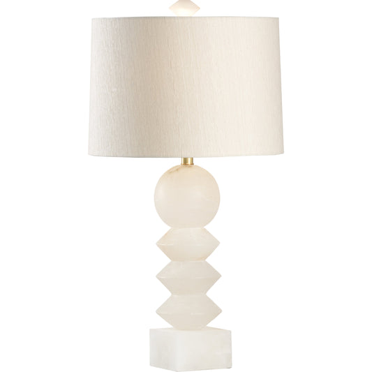 Ziegfeld Lamp by Wildwood in white. Made from stone in a modern style.