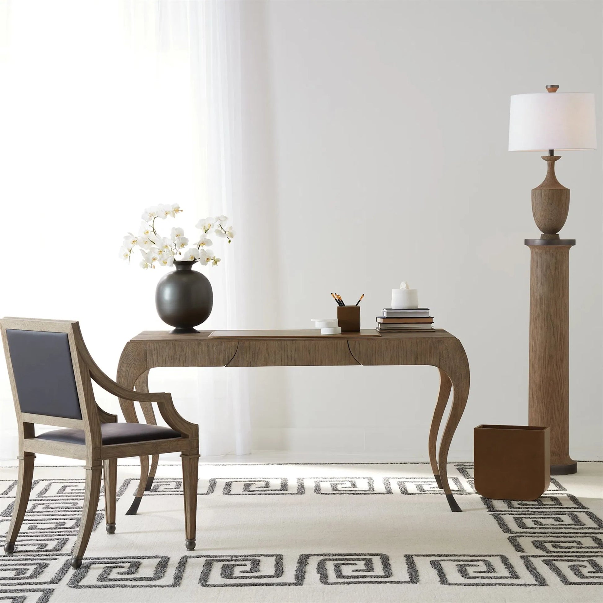 Radius Edge Leather Desk Blotter by Global Views. Made from unique in a transitional style.