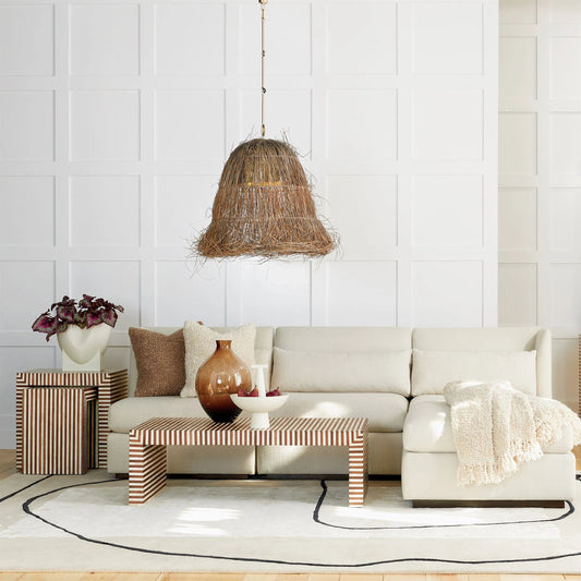 Textured Boucle Throw by Global Views in natural. Made from 100% polyester in a unique style.