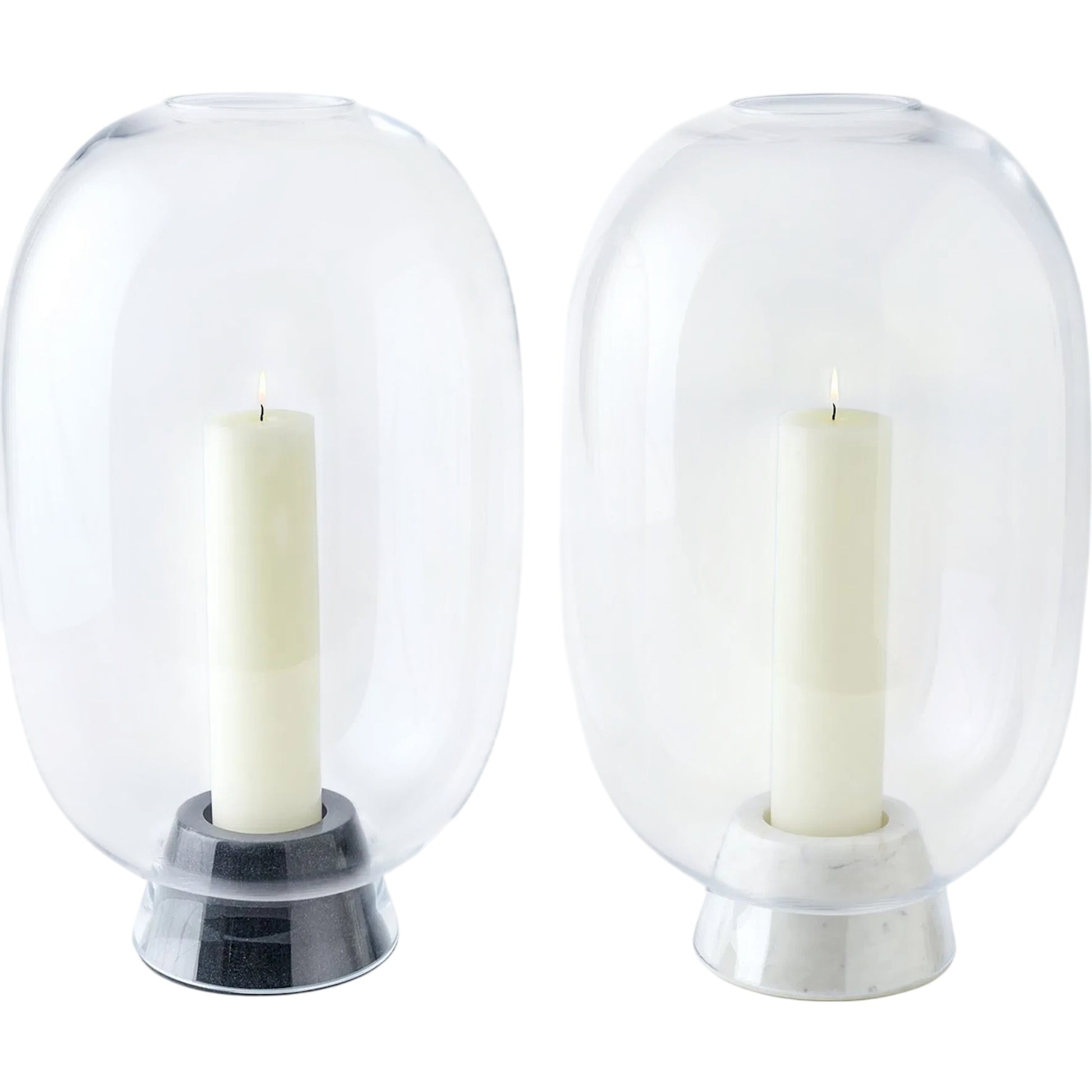 Marble Cone Hurricane by Global Views in black and marble. Made from unique in a transitional style.