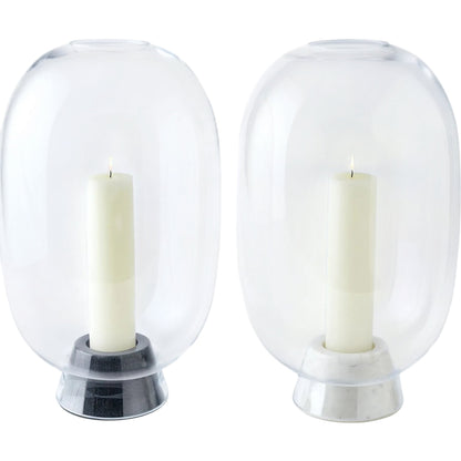 Marble Cone Hurricane by Global Views in black and marble. Made from unique in a transitional style.