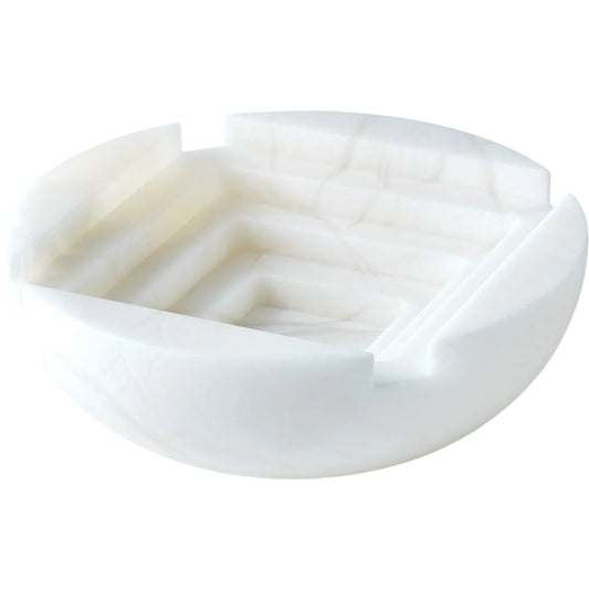 Stepwell Bowl by Global Views in alabaster. Made from alabaster in a eclectic & global style.