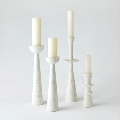 Center Flair Candle Stand by Global Views in marble. Made from unique in a modern style.