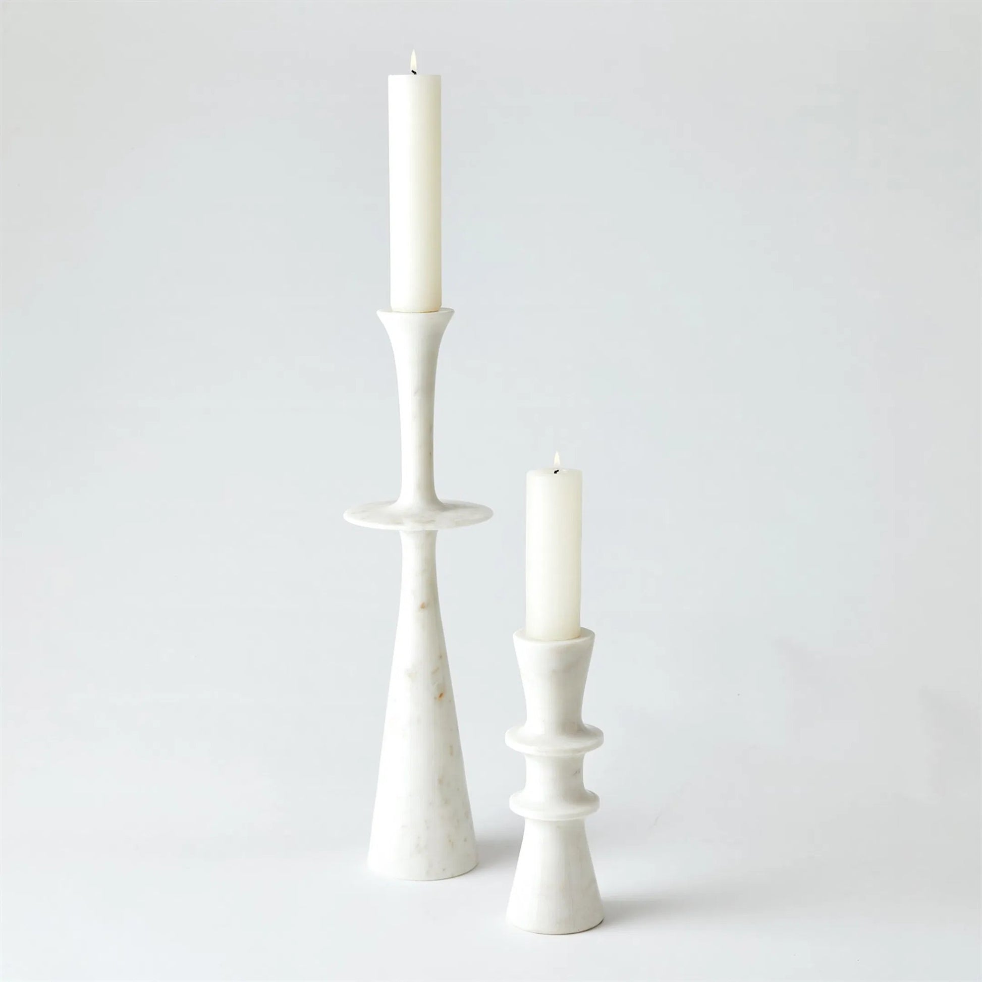 Center Flair Candle Stand by Global Views in marble. Made from unique in a modern style.