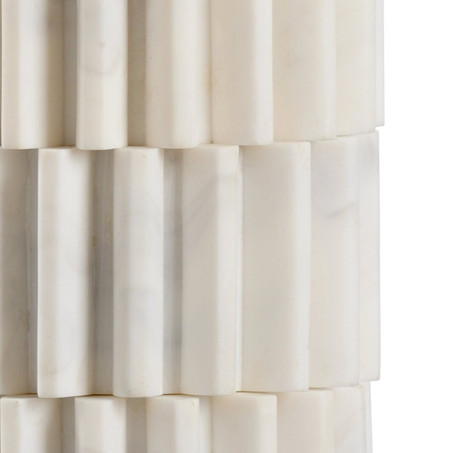004 SR-385772 | Closeup | Langdon Lamp by Wildwood in natural white stone, clear. Made from composite in a coastal style.
