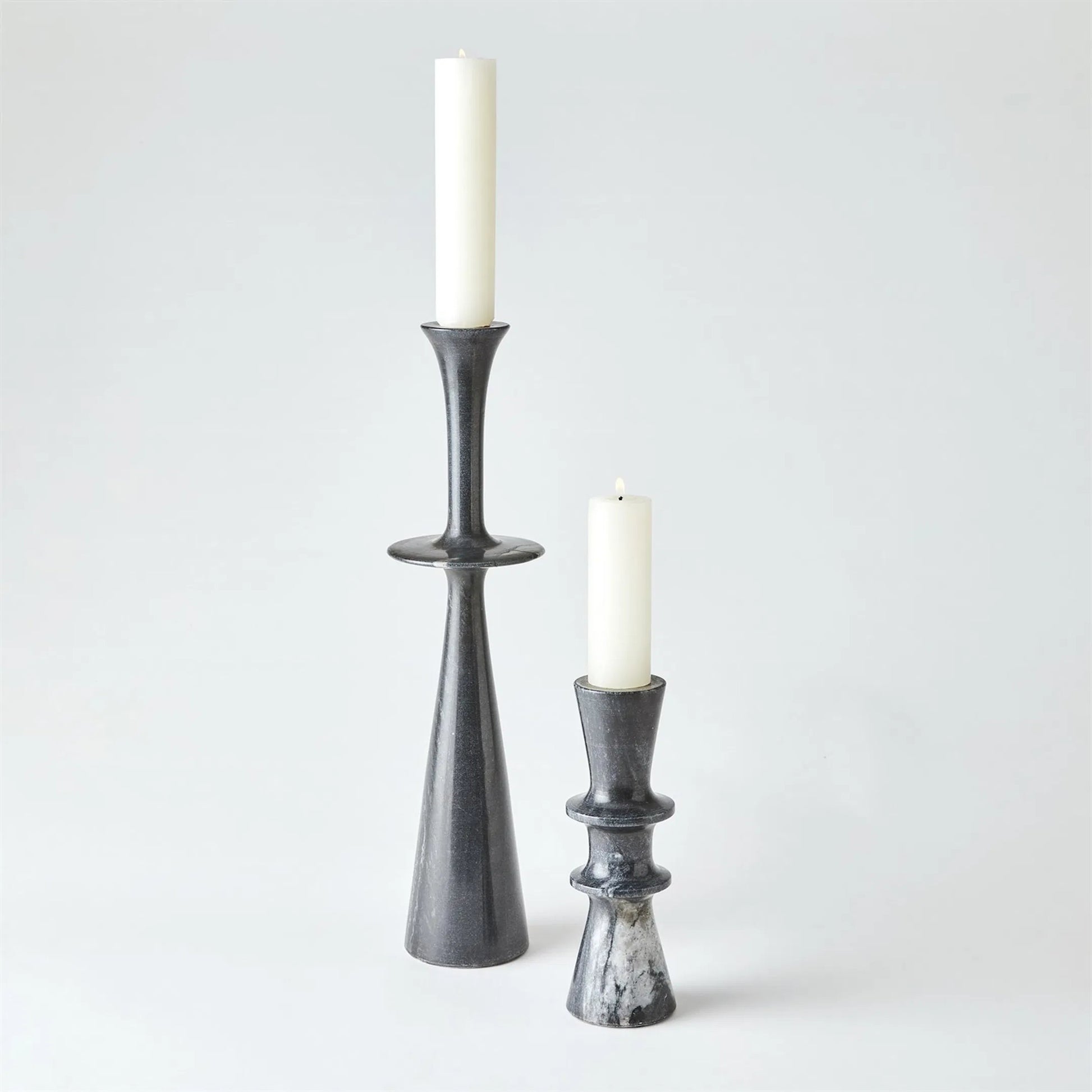 Center Flair Candle Stand by Global Views in marble. Made from unique in a modern style.