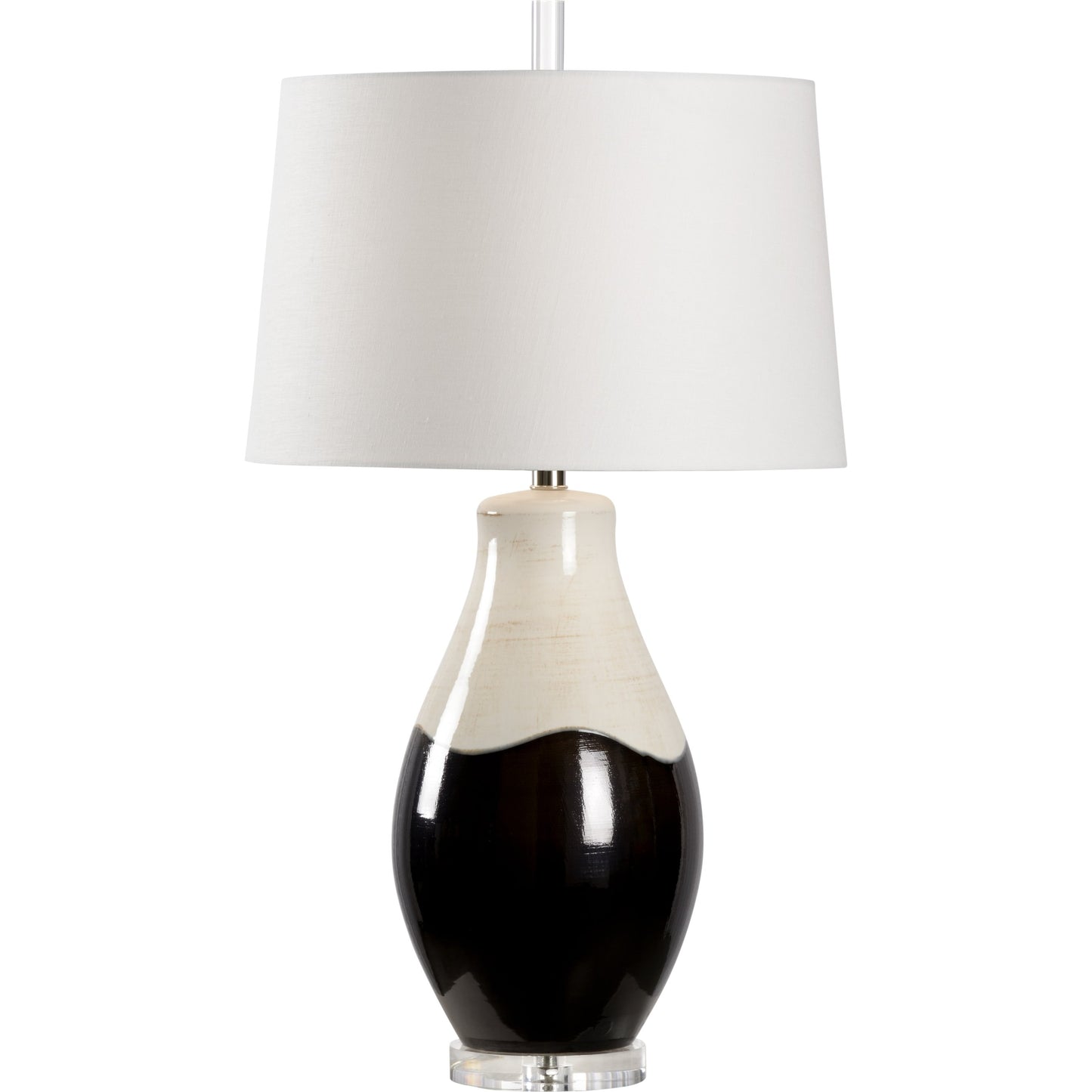 001 SR-386159 | Primary Silo | Palazzo Lamp by Wildwood in cream, metallic glaze, clear. Made from ceramic in a modern style.