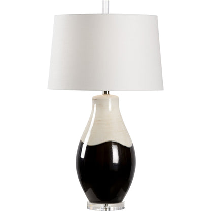 Palazzo Lamp by Wildwood in cream, metallic glaze, clear. Made from ceramic in a modern style.