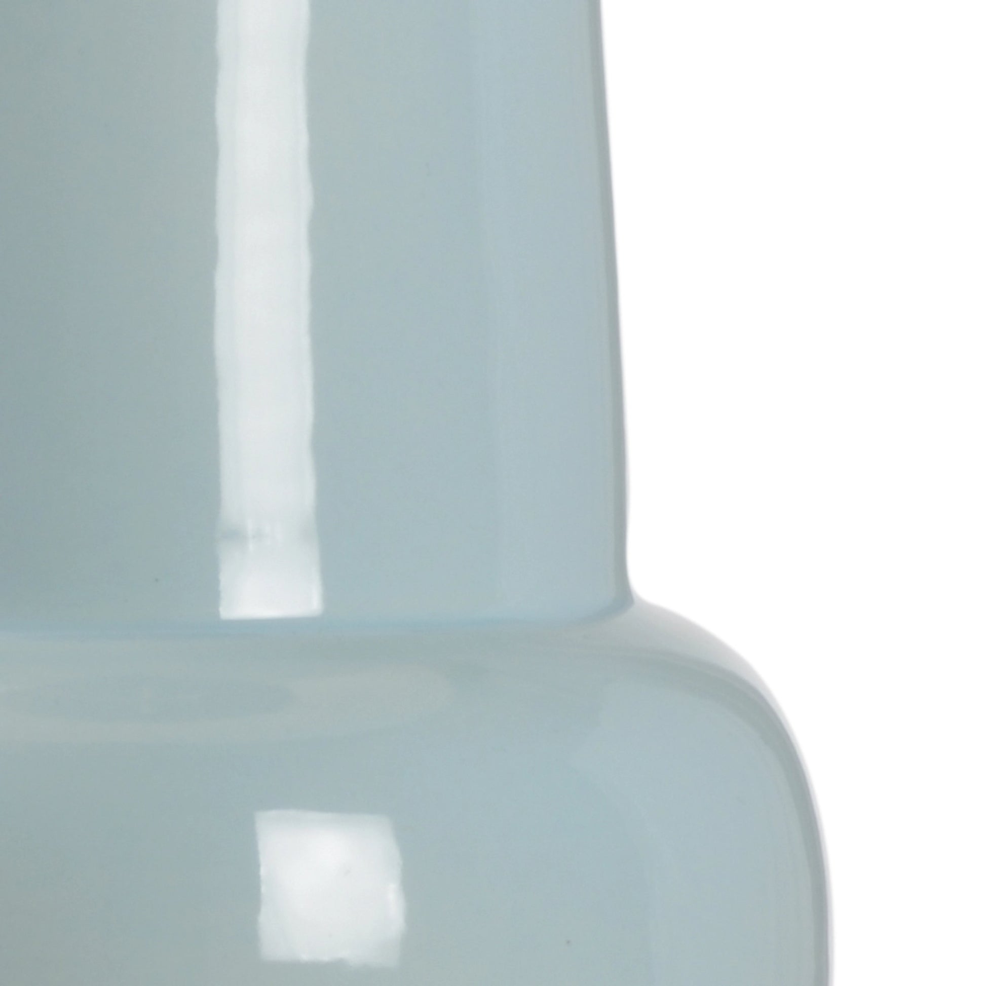 Sigrid Lamp by Wildwood in blue, green glaze, gold leaf. Made from ceramic in a modern style.