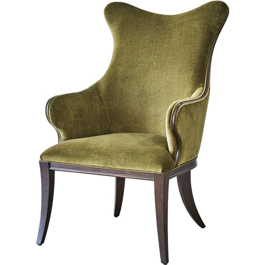 Evelyn Chair by Global Views. Made from rubber, 100% cotton, 50, 000 double rubs (wyzenbeek scale) in a unique style.