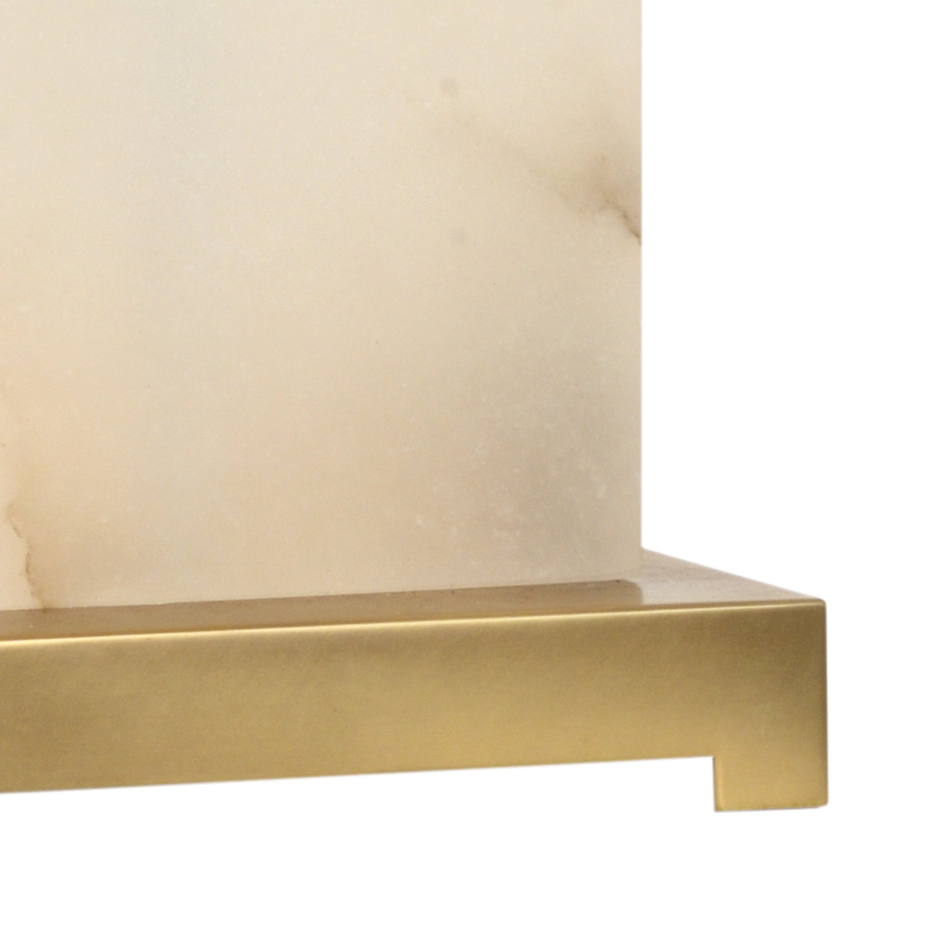 Parker Lamp by Wildwood in natural white, antique. Made from alabaster in a transitional style.