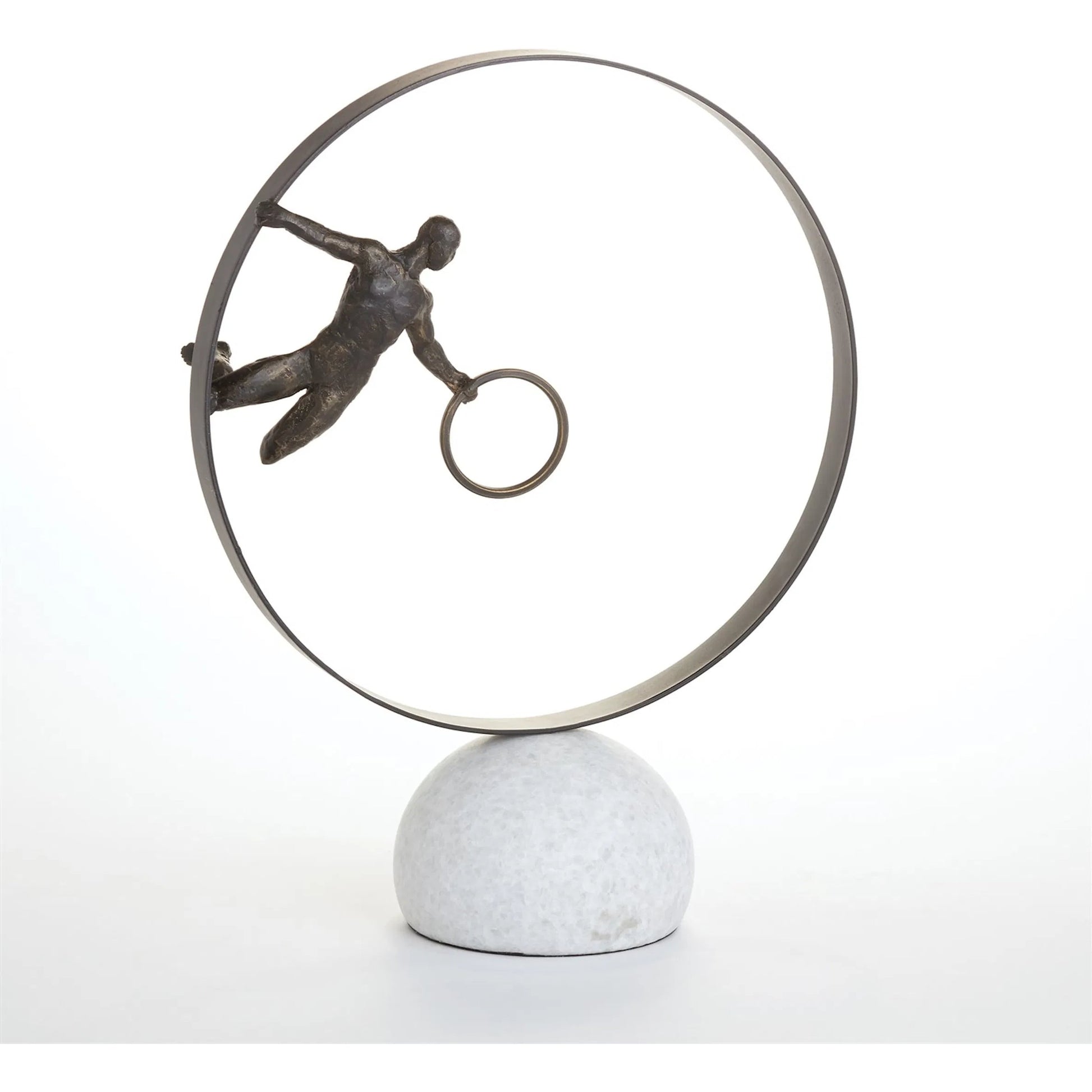 Circle in Circle Man by Global Views. Made from iron, white marble in a eclectic & global style.
