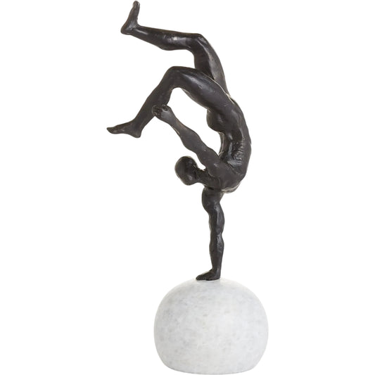 One Hand Balancing Act by Global Views. Made from iron, white marble in a eclectic & global style.