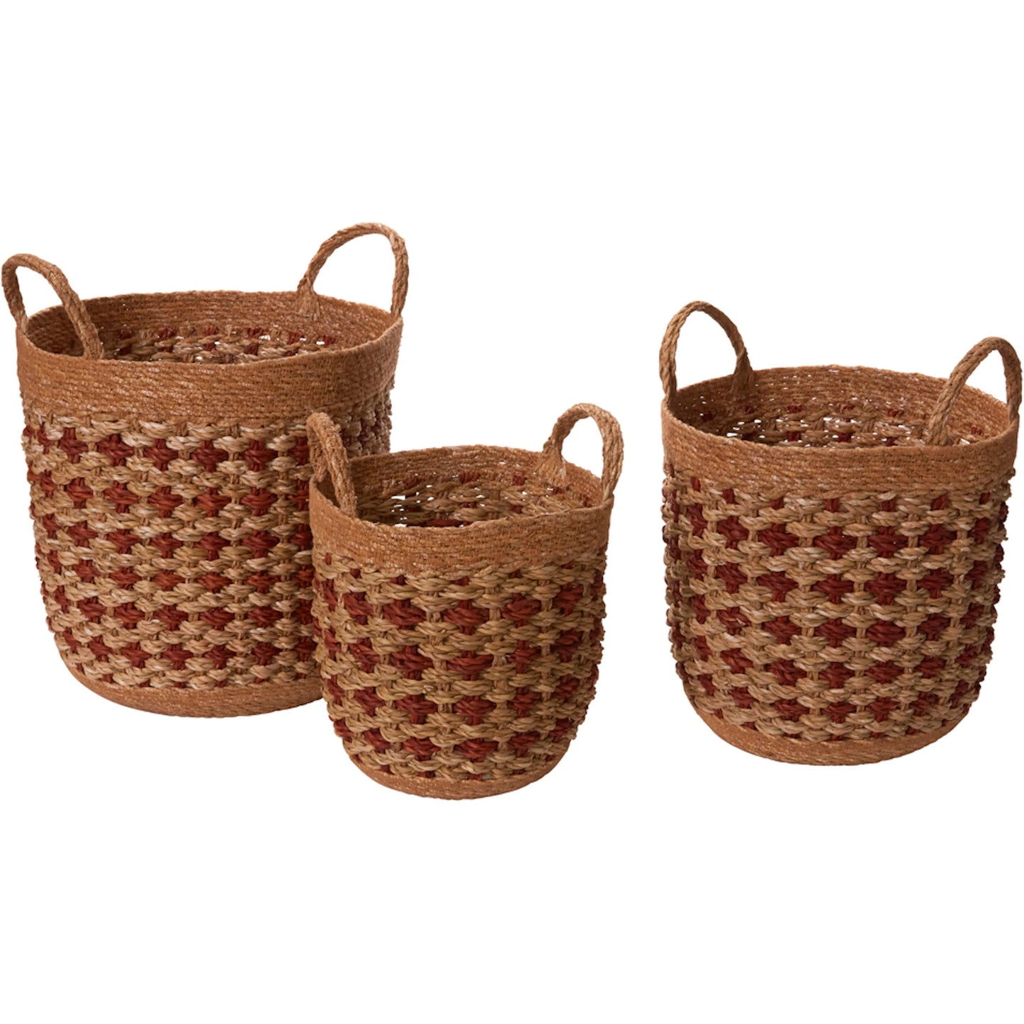 001 SI-2539433 | Primary Silo | Boro Basket Set by Accent Decor in brown. Made from natural fibers in a unique style.