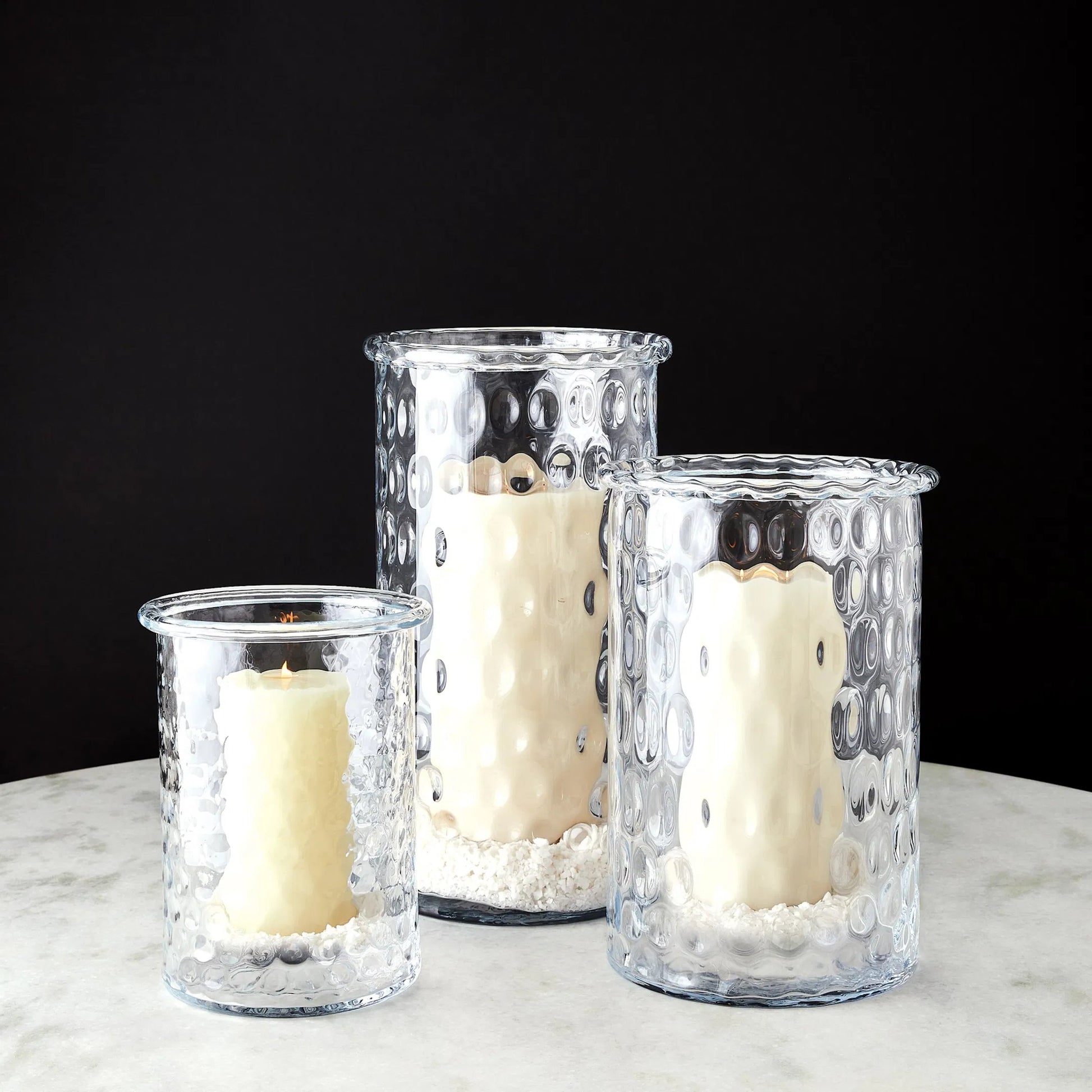 Honeycomb Hurricane by Global Views. Made from glass in a cottage & farmhouse style.