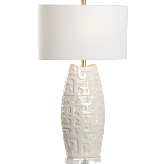 Hapuna Lamp by Wildwood in white. Made from ceramic in a modern style.