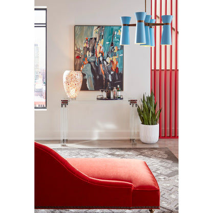 Auntie Dot Lamp by Wildwood in multi color, clear. Made from art glass in a transitional style.