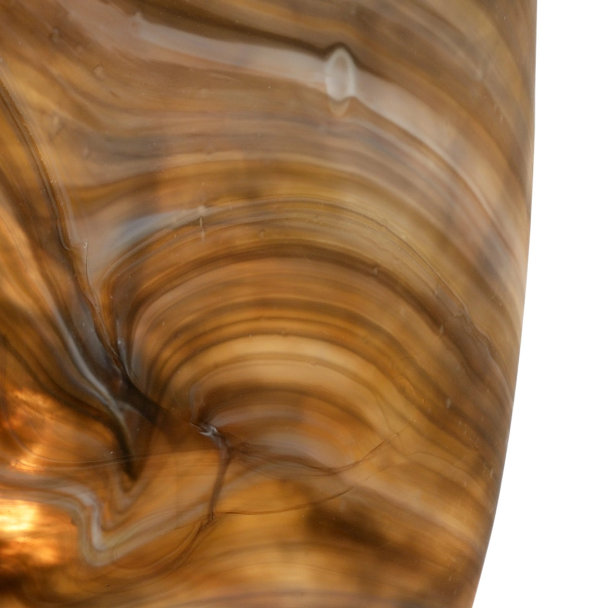 Mrs Brown Lamp by Wildwood in multi brown. Made from art glass in a eclectic & global style.