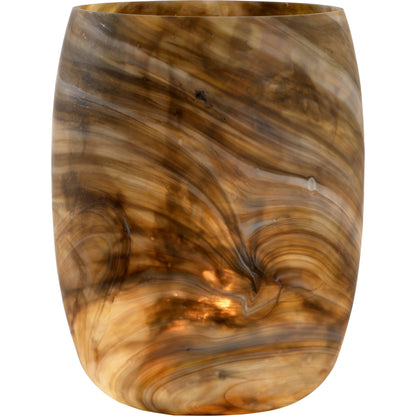 Mrs Brown Lamp by Wildwood in multi brown. Made from art glass in a eclectic & global style.