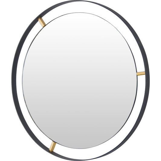 Framed Oval Wall Mirror by Varaluz in matte black. Made from unique in a modern style.