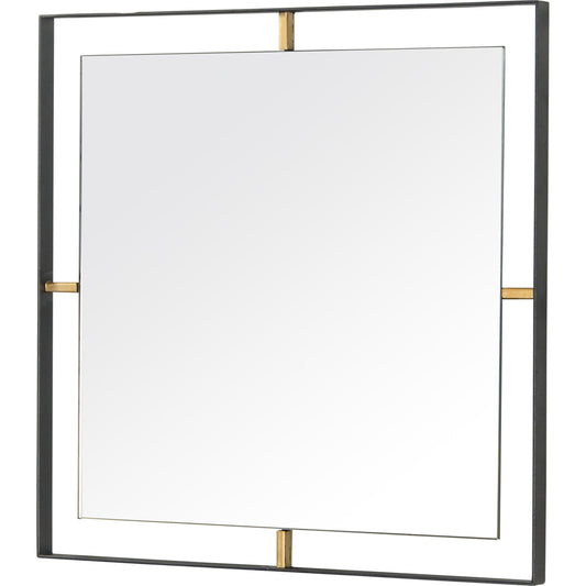 Framed Square Wall Mirror by Varaluz in matte black. Made from unique in a modern style.