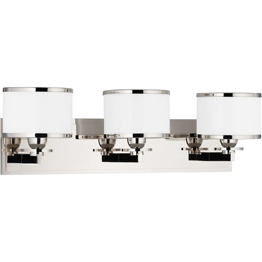 Basking Ridge Bath Bracket by Hudson Valley in polished nickel. Made from steel in a transitional style.