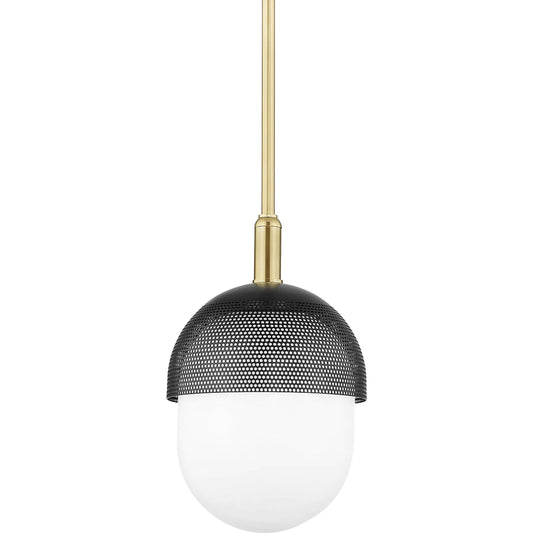 Nyack 1 Light Pendant by Hudson Valley. Made from steel in a cottage & farmhouse style.