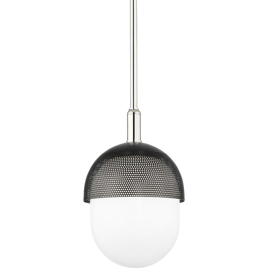 Nyack 1 Light Pendant by Hudson Valley. Made from steel in a cottage & farmhouse style.