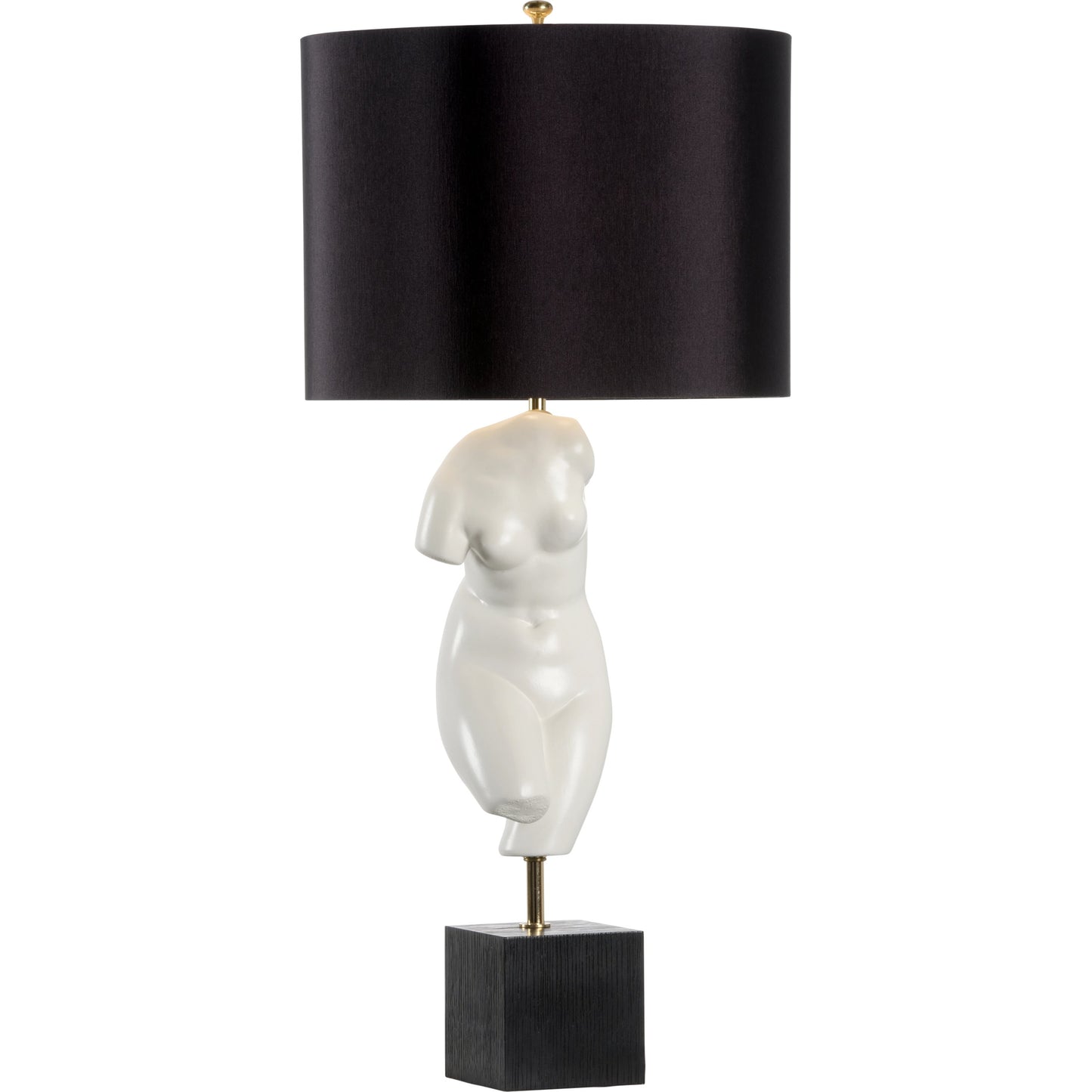 001 SI-2104368 | Primary Silo | Peitho Lamp by Wildwood in white glaze, black. Made from unique in a modern style.