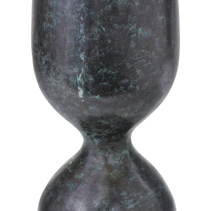 Luganzo Bronze Vase by Currey and Company in jade green, gold. Made from bronze in a modern style.