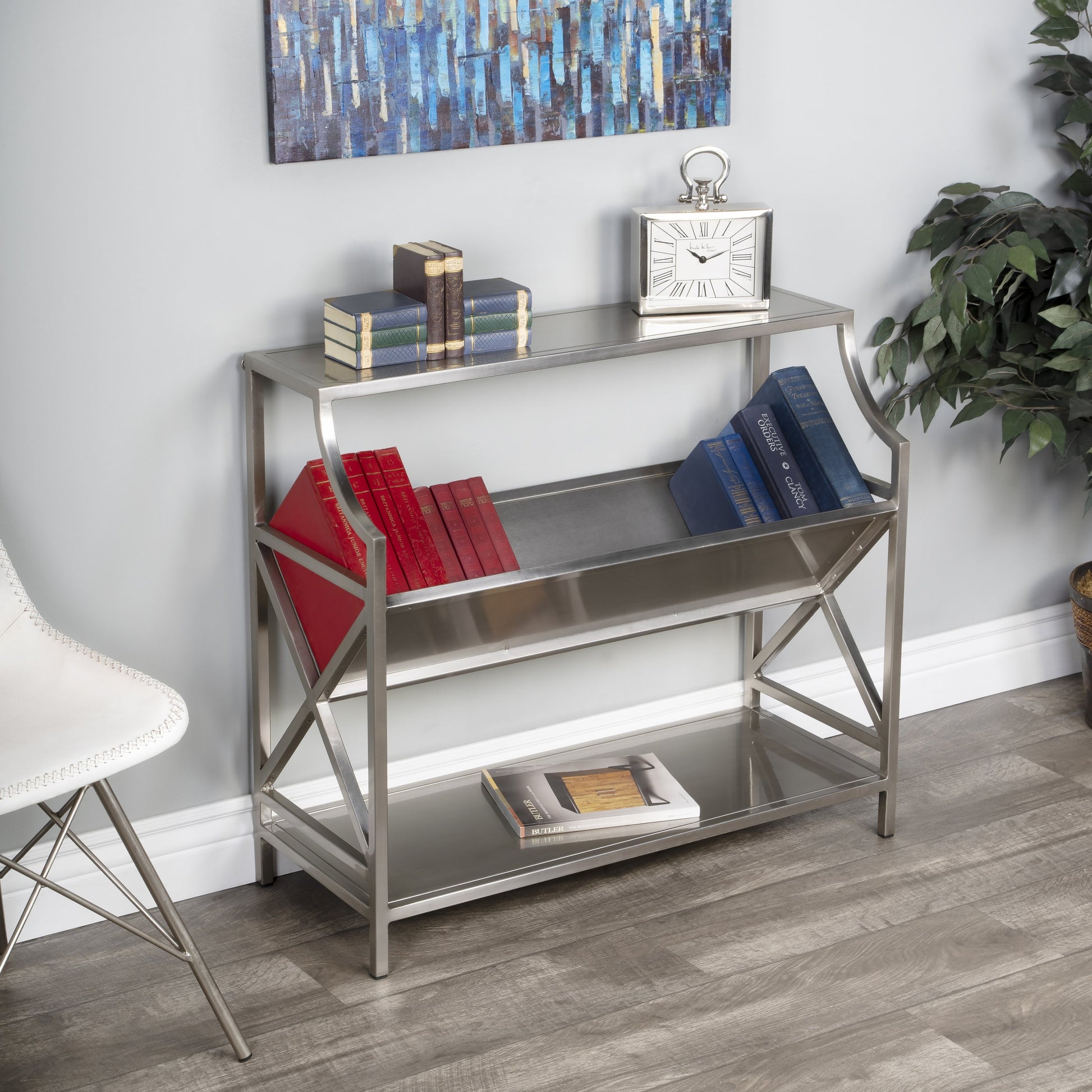 Keats Librarie Bookcase by Butler Specialty Company. Made from iron in a modern style.