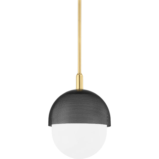 Nyack 1 Light Pendant by Hudson Valley. Made from steel in a cottage & farmhouse style.