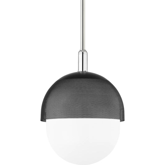 Nyack 1 Light Pendant by Hudson Valley. Made from steel in a cottage & farmhouse style.