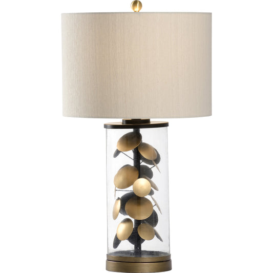 Circle of Influence Lamp by Wildwood in gold. Made from unique in a modern style.