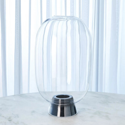 Marble Cone Hurricane by Global Views in black and marble. Made from unique in a transitional style.