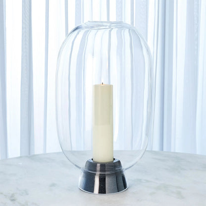 Marble Cone Hurricane by Global Views in black and marble. Made from unique in a transitional style.