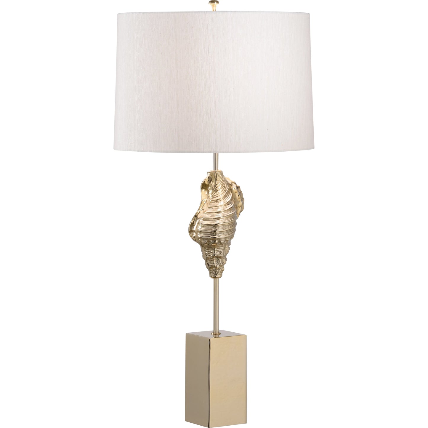 001 SI-2104390 | Primary Silo | Gold Shell Wishes Lamp by Wildwood in polished brass. Made from unique in a modern style.