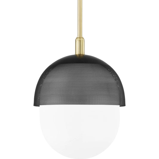Nyack 1 Light Pendant by Hudson Valley. Made from steel in a cottage & farmhouse style.