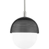 Polished Nickel, Black / Large
