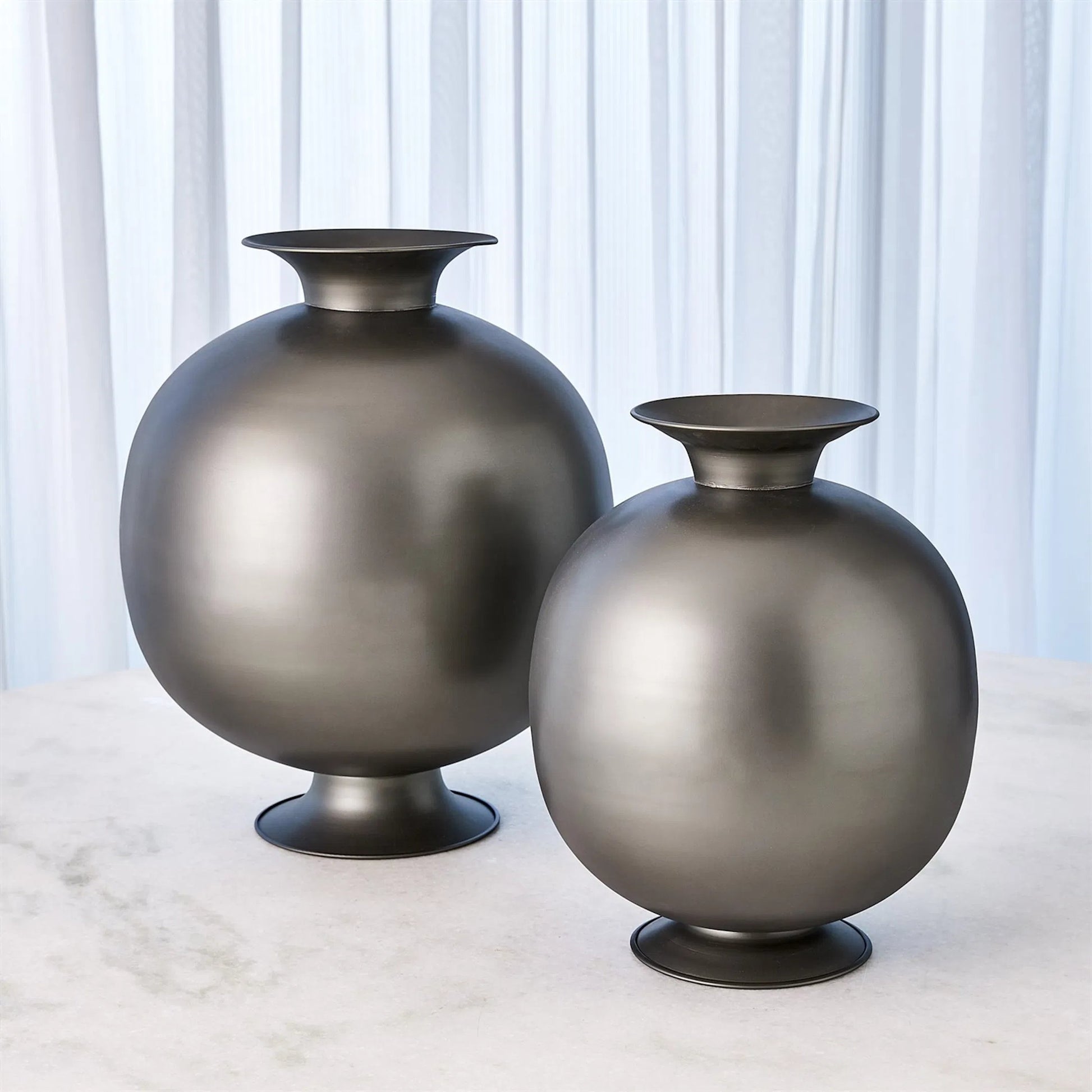Bronzino Tall Vase by Global Views in brass. Made from unique in a modern style.