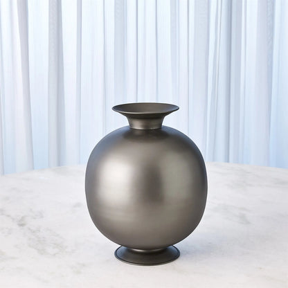 Bronzino Small Orb Vase by Global Views in brass. Made from unique in a modern style.