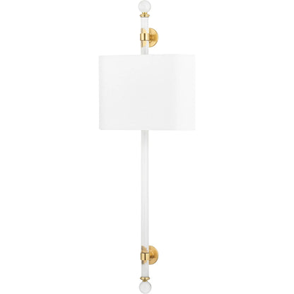 Wertham Wall Sconce by Hudson Valley. Made from brass in a transitional style.